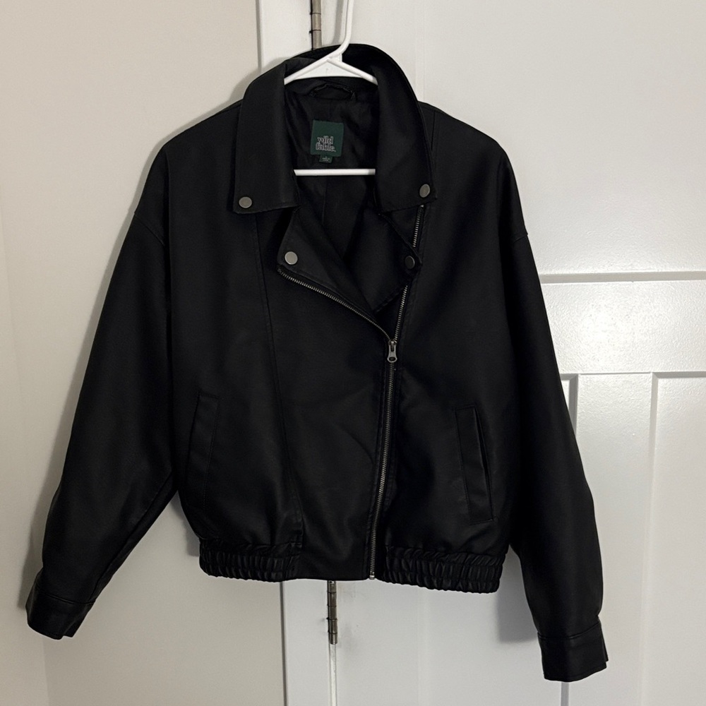 Wild fable (target) leather bomber jacket